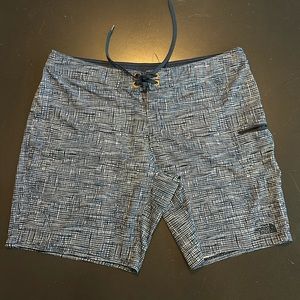 The north face 38 inch blue board shorts